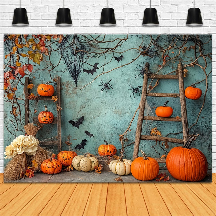 Halloween Wall Backdrop Spooky Vine Pumpkin Backdrop BRP57-90