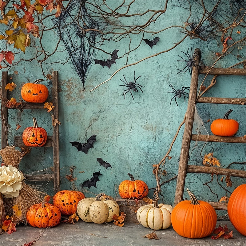 Halloween Wall Backdrop Spooky Vine Pumpkin Backdrop BRP57-90