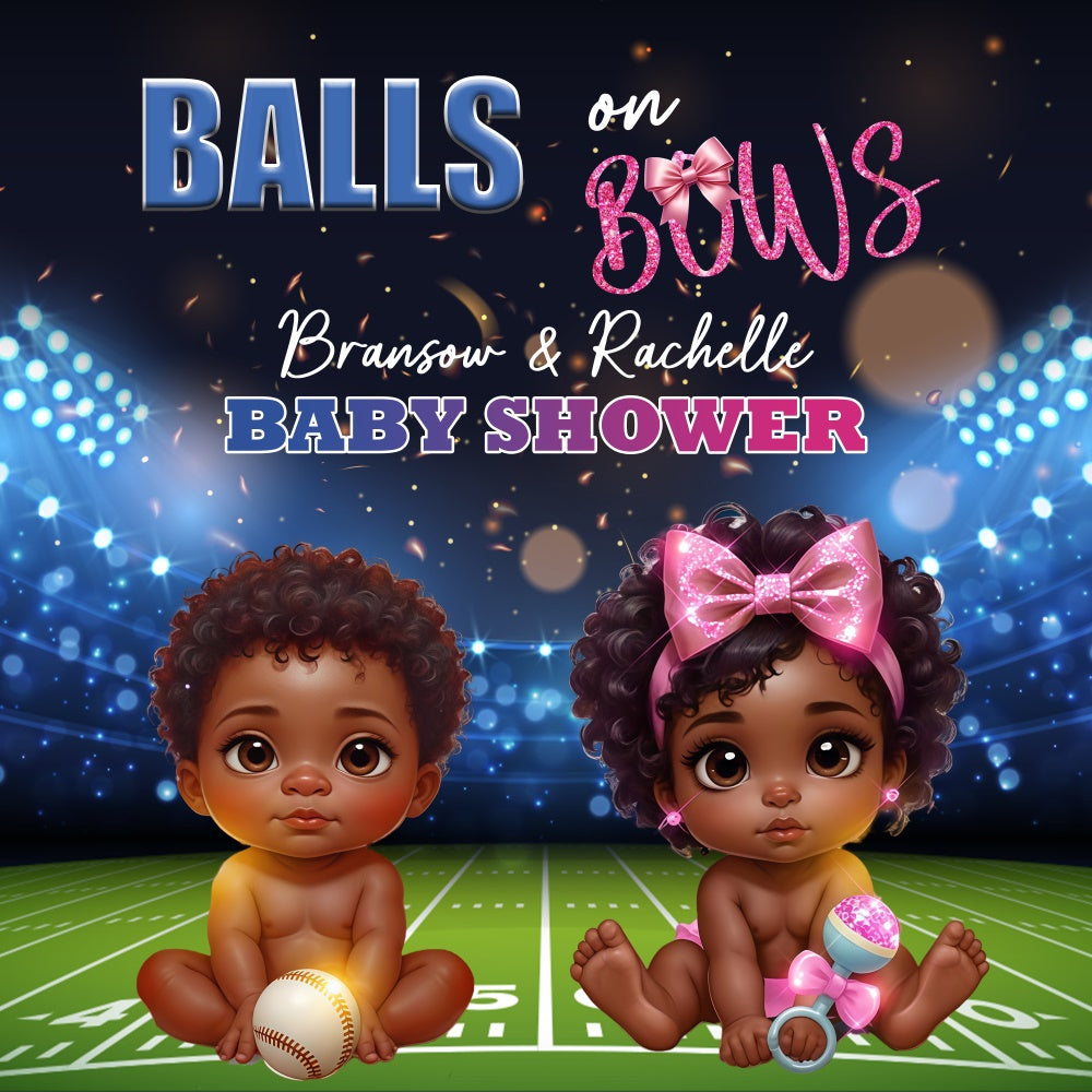 Baby Shower Backdrop Ideas Sports Sparkles Custom Backdrop BRP6-12