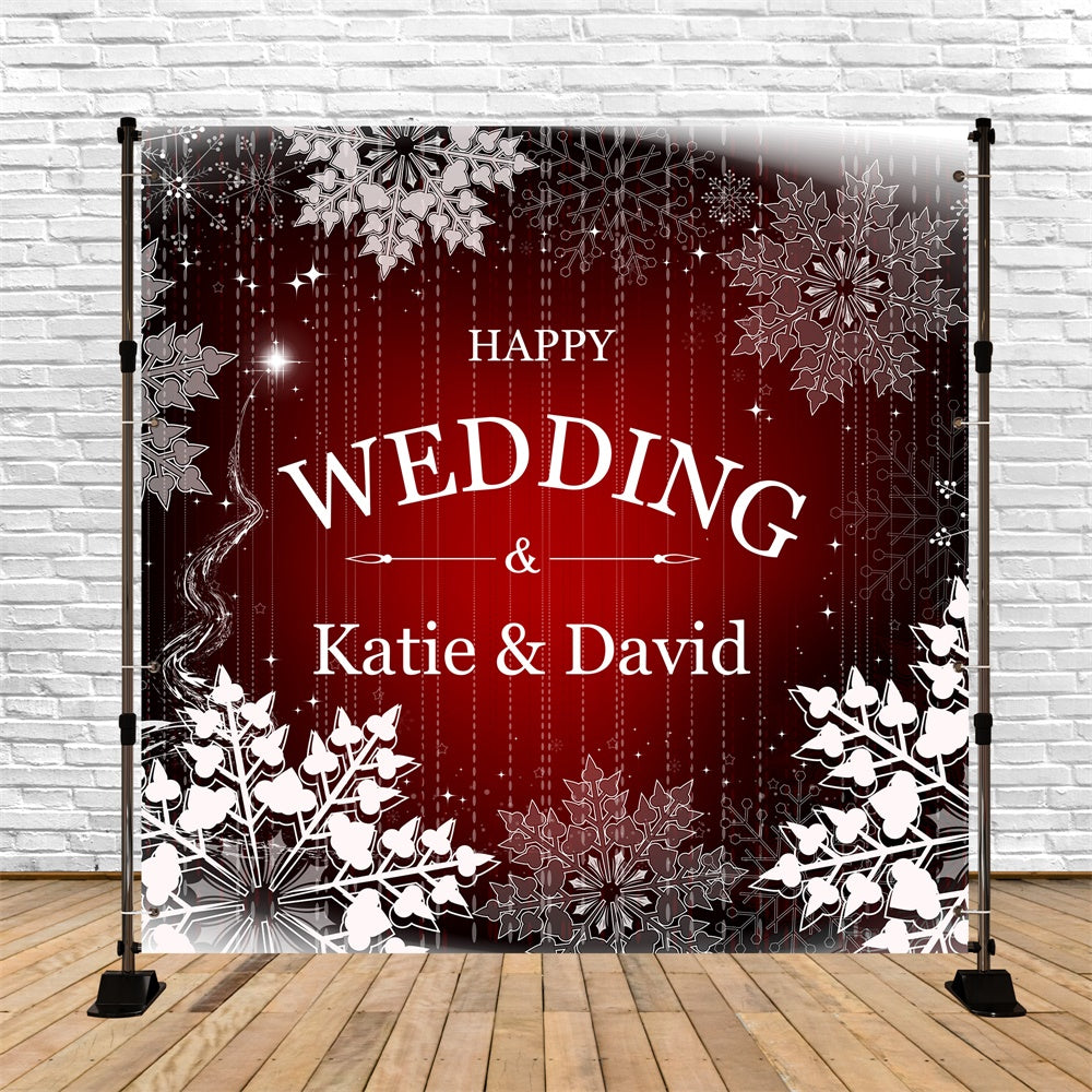 Wedding Backdrop Ideas Winter Snowflakes Glow Customized Backdrop BRP6-126