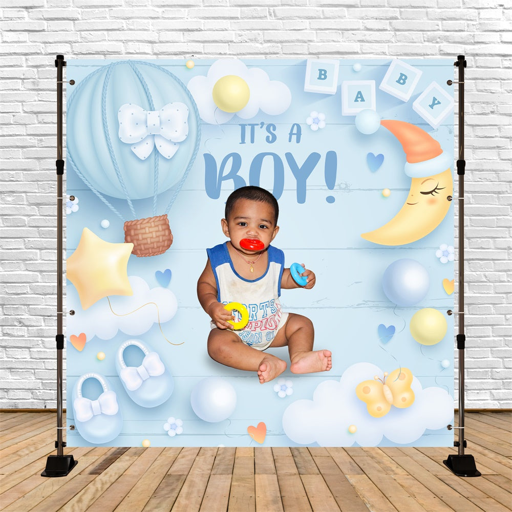 Baby Shower Photo Backdrop Sky Adventure Custom Backdrop BRP6-15