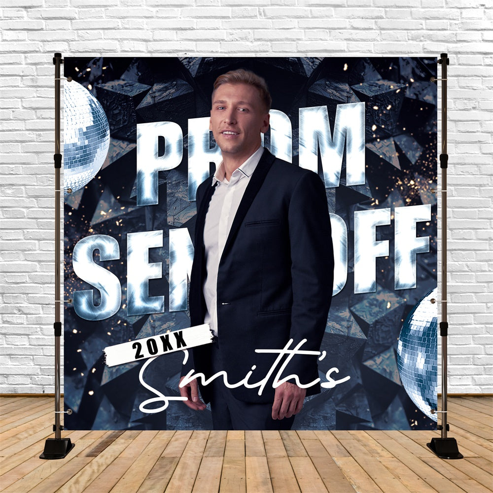 Prom Photo Backdrop Frozen Light Disco Custom Party Graduation Backdrop BRP6-160