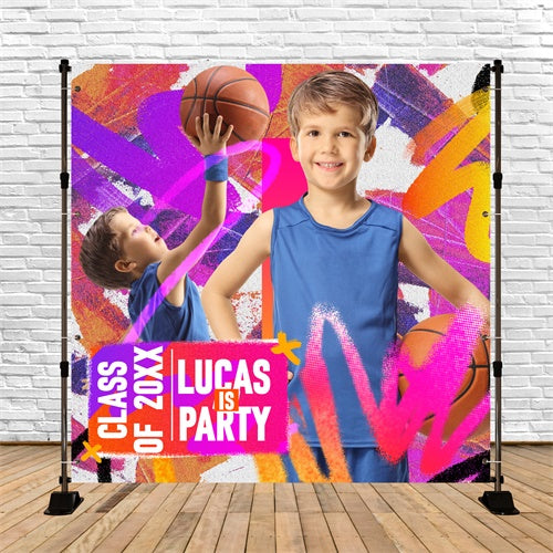 Preschool Graduation Backdrop Pop Sports Customized Party Graduation Backdrop BRP6-189