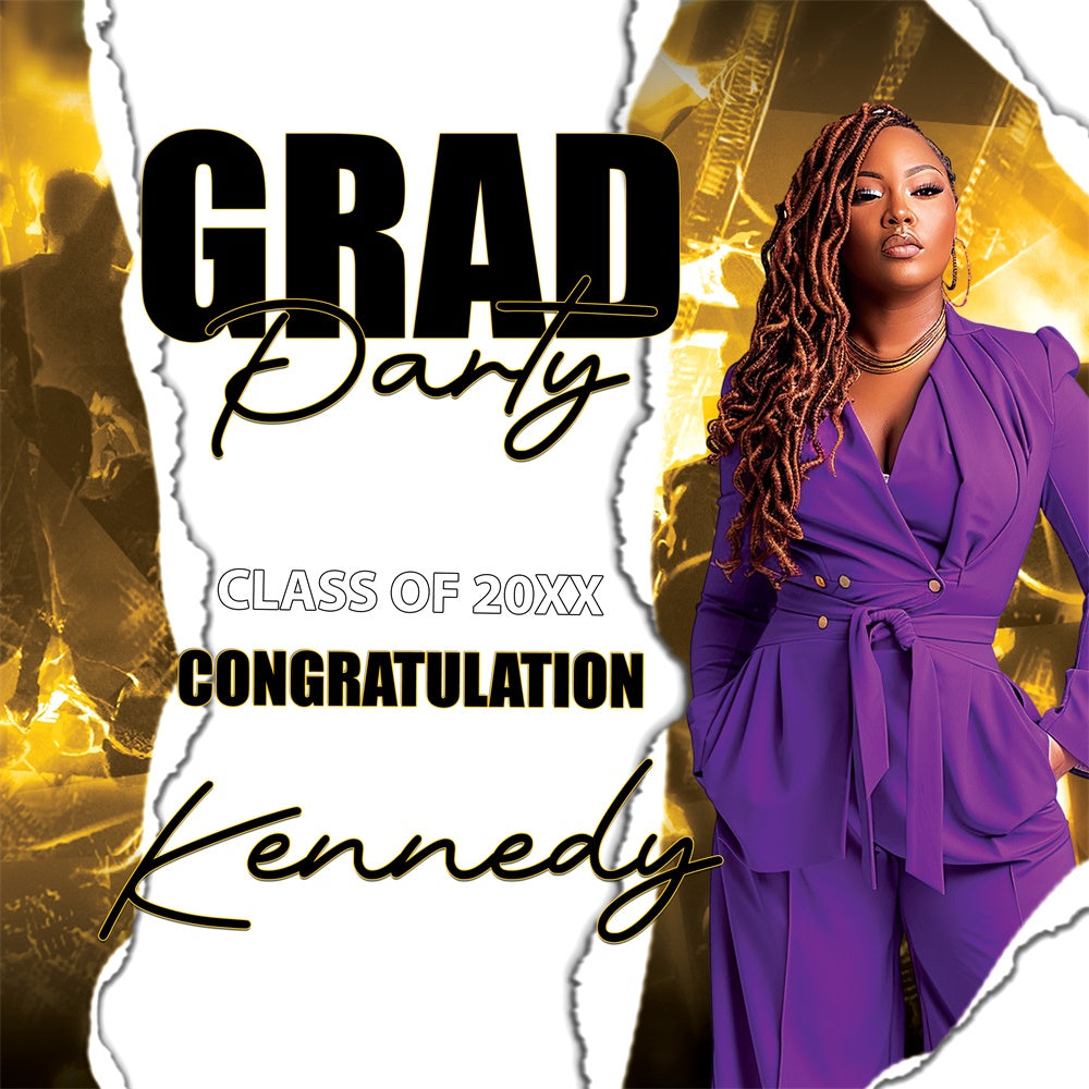 Graduation Photo Backdrop Urban Luxe Customized Party Graduation Backdrop BRP6-201