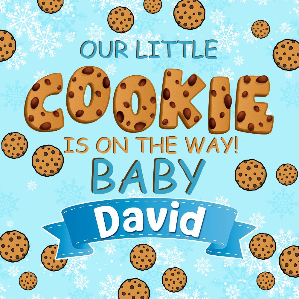 Baby Shower Photo Backdrop Sweet Cookie Customized Backdrop BRP6-23