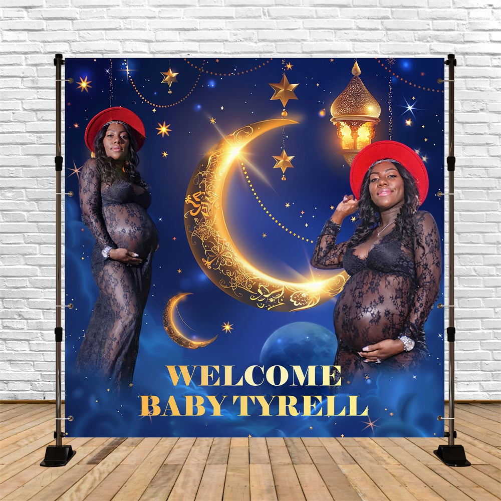 Baby Shower Backdrop Ideas Moon Stars Luxe Custom Backdrop BRP6-3