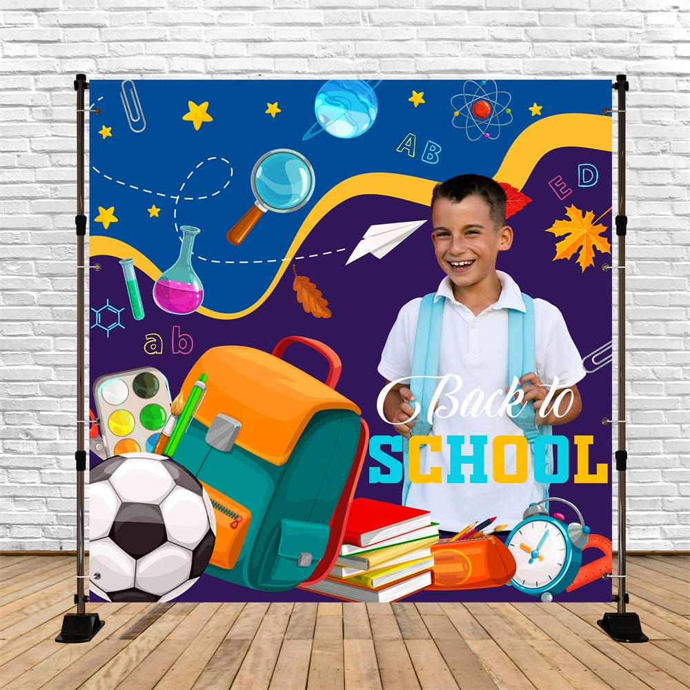 Back To School Backdrop Sports Science Ready Customized Backdrop BRP6-38