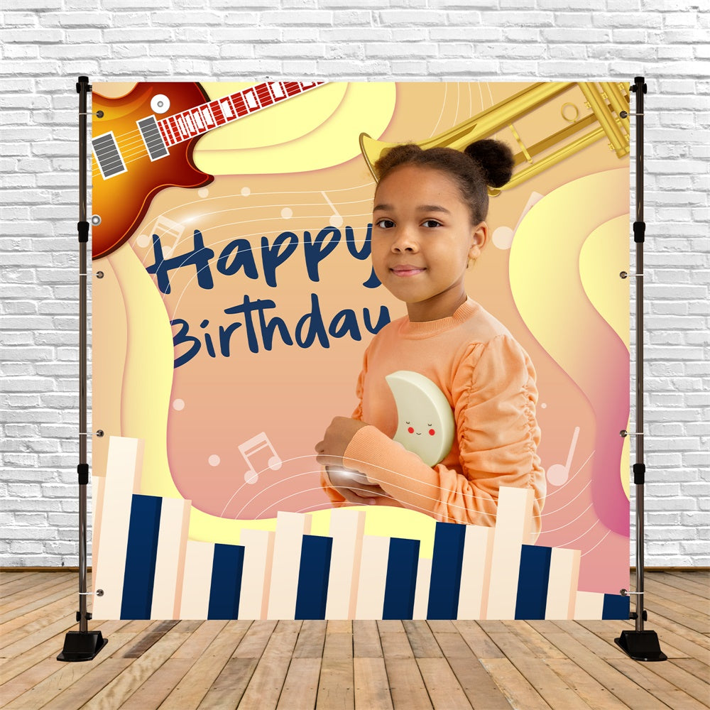 Birthday Party Backdrop Peaceful Melody Customized Backdrop BRP6-64