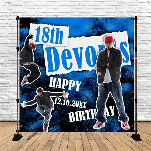 Personalized Birthday Backdrop Graffiti Groove Party Backdrop BRP6-91