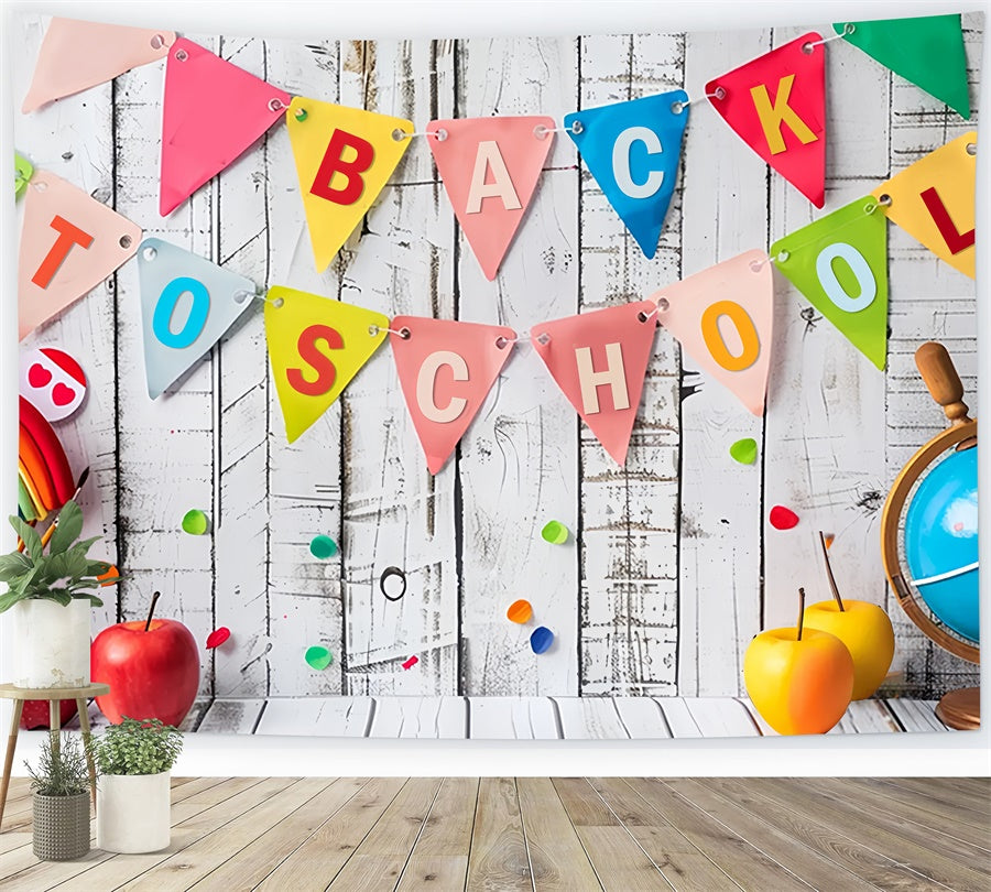 Back to School Rainbow Fruits Photography Backdrop BRP7-178