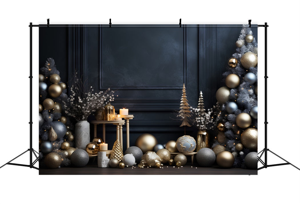 Christmas Gold and Silver Glamour Backdrop BRP8-92