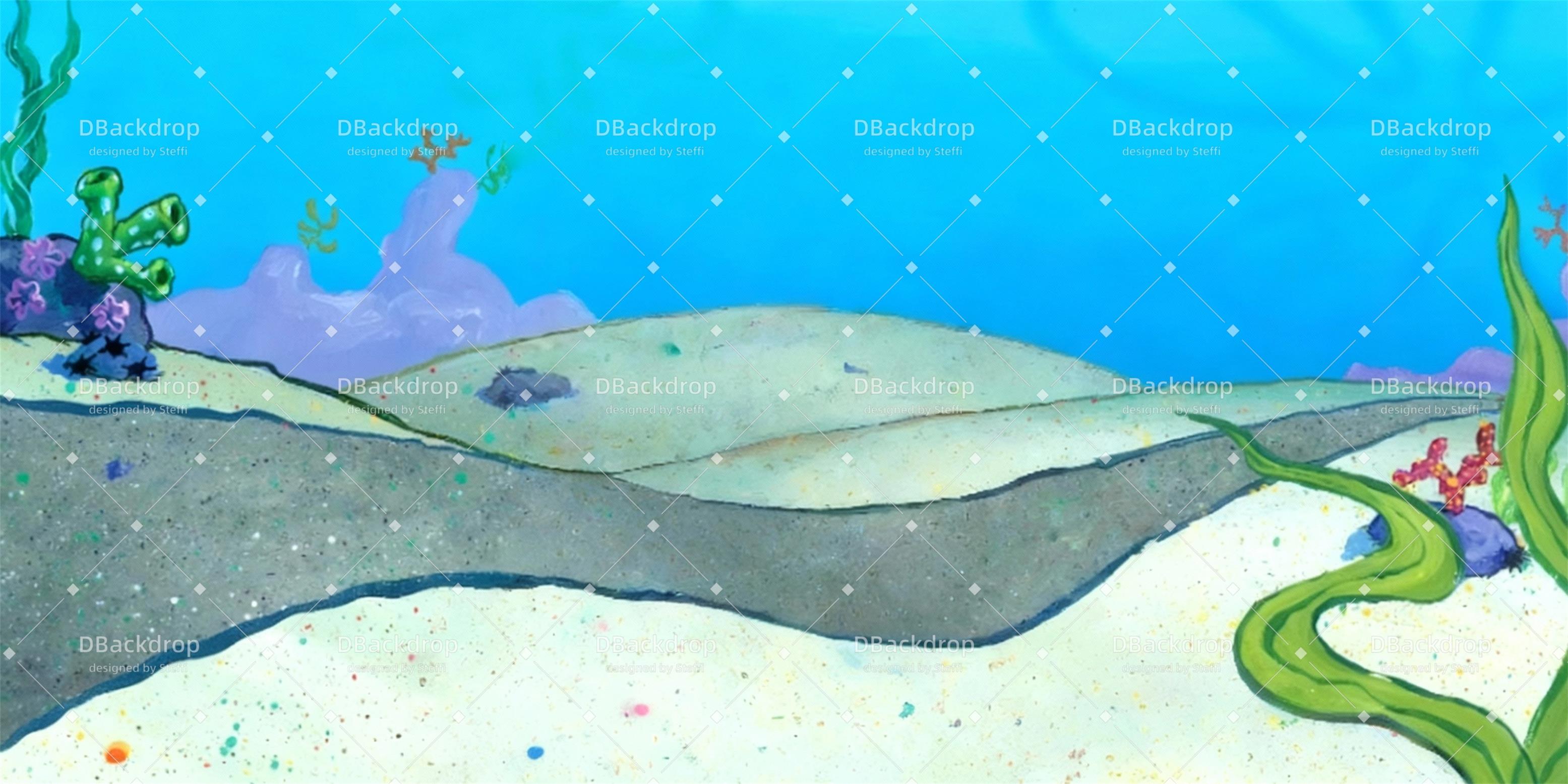 Movie Theater Backdrop Bikini Bottom Road School Play Backdrops CSH59-T87