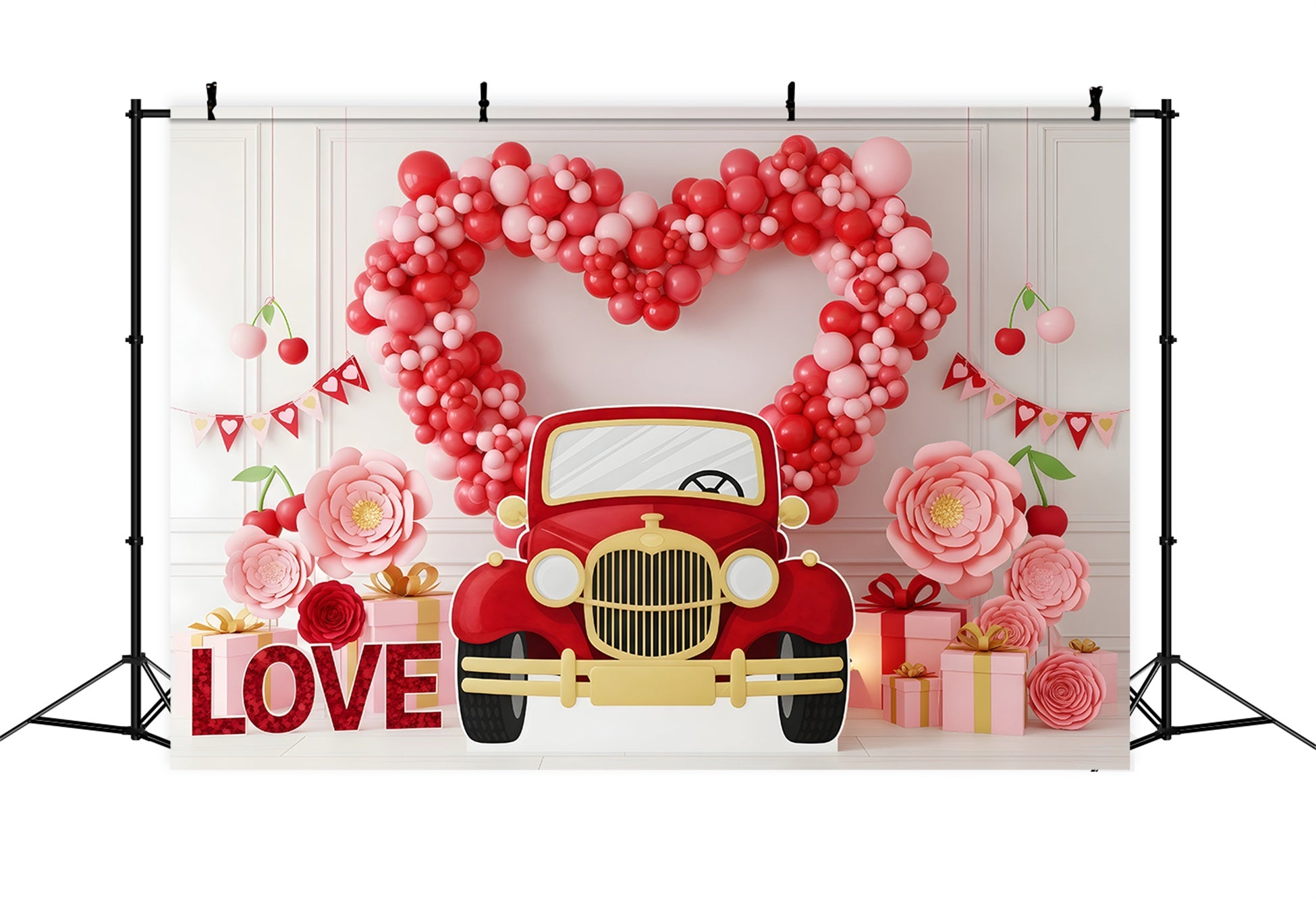 Valentines Day Photo Backdrop Vintage Car Love Display Valentine Backdrops By Magali