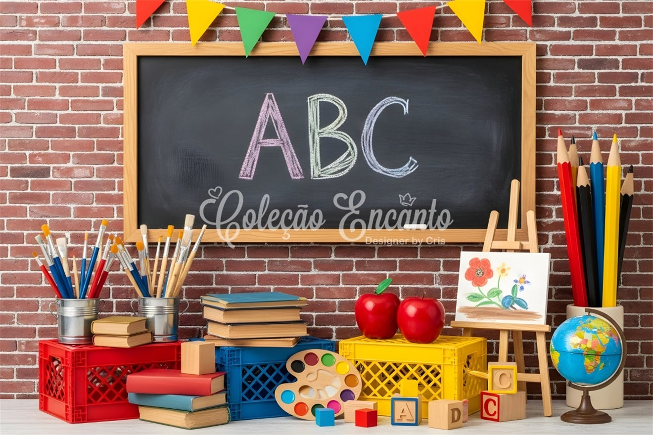 School Photo Backdrops Classroom Art Supplies Chalkboard Photo Backdrop By Magali