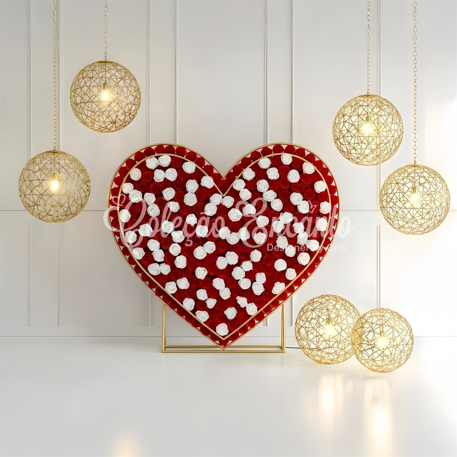 Valentine Backdrop Ideas Rose Heart Frame Lights Simple Valentine Backdrop By Magali