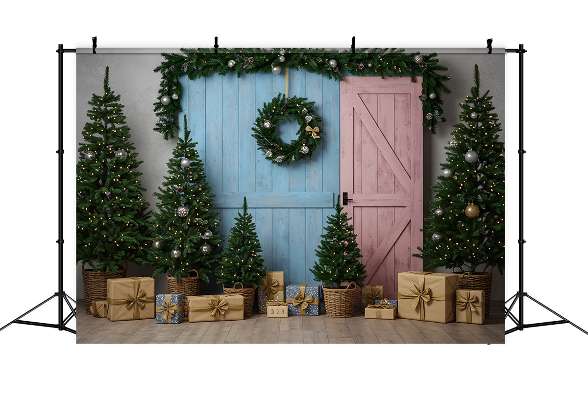 Christmas Photo Backdrops Cottage Style Gift Decor Backdrop By Magali