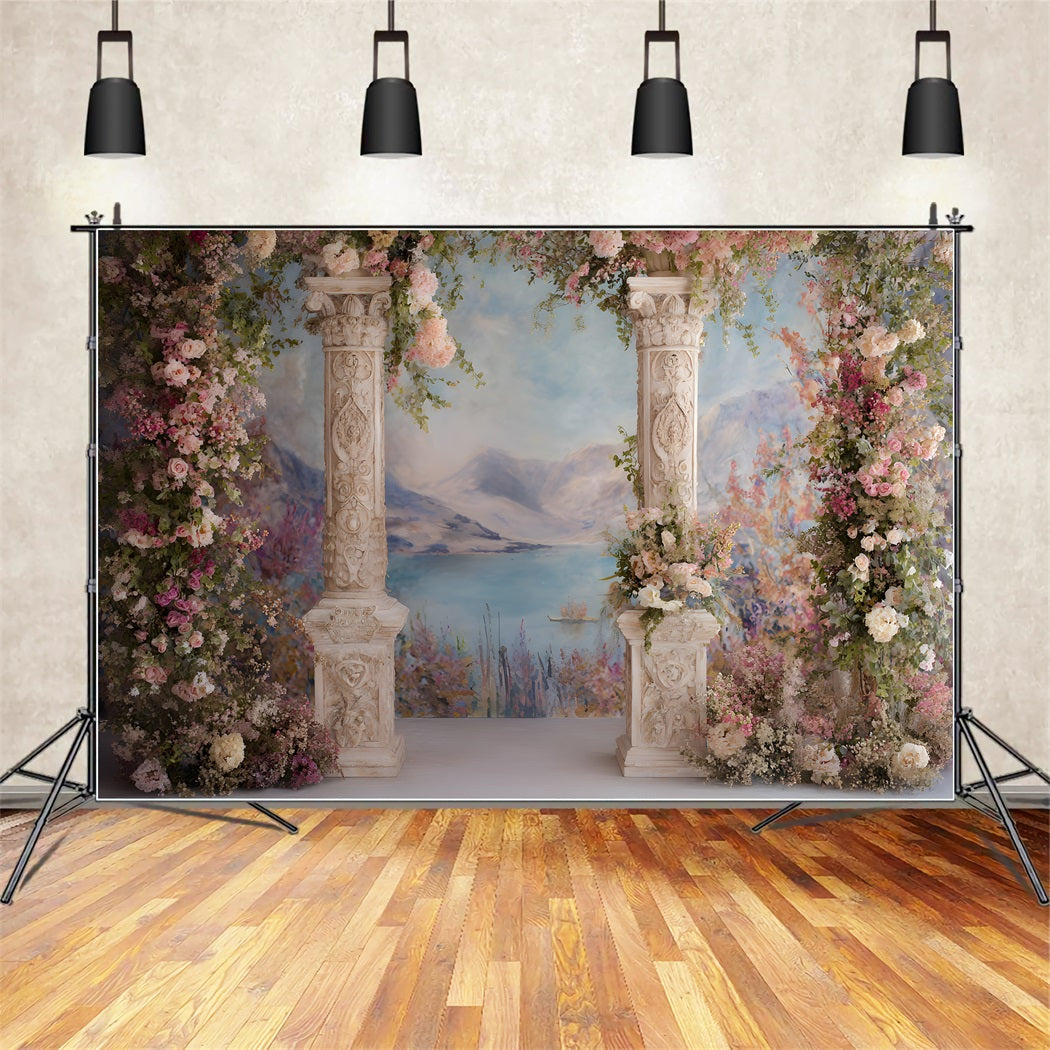 Mother's Day Photo Backdrop Floral Columns Mountain View Mothers Day Photo Backdrop Ideas By Magali