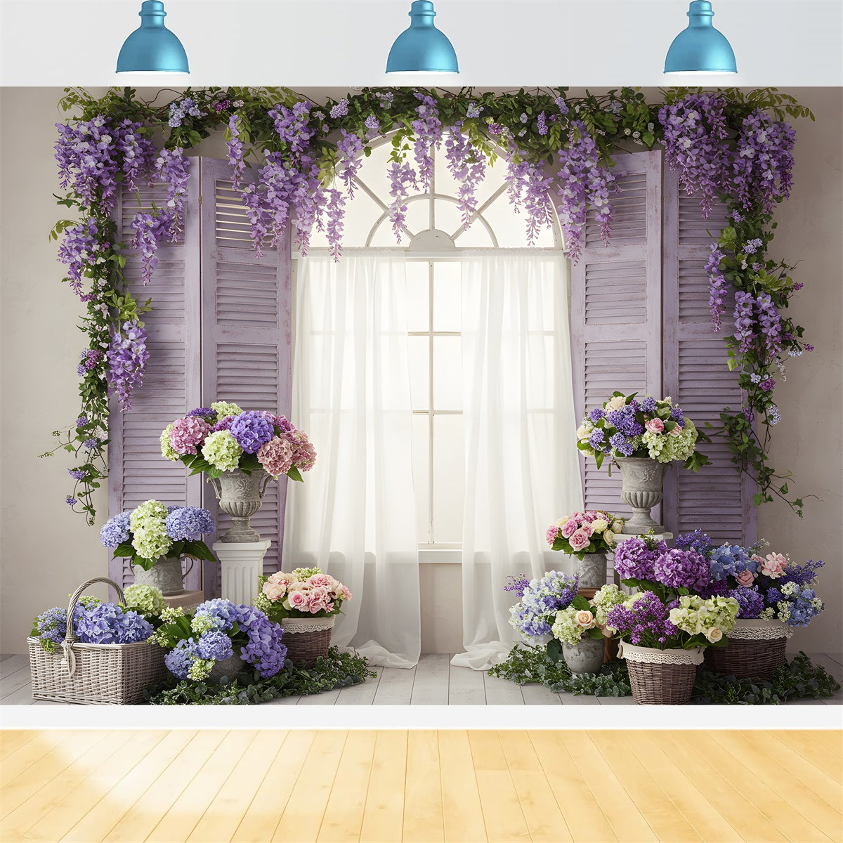 Mother's Day Picture Backdrop Purple Wisteria Window Mother's Day Backdrop Ideas By Magali