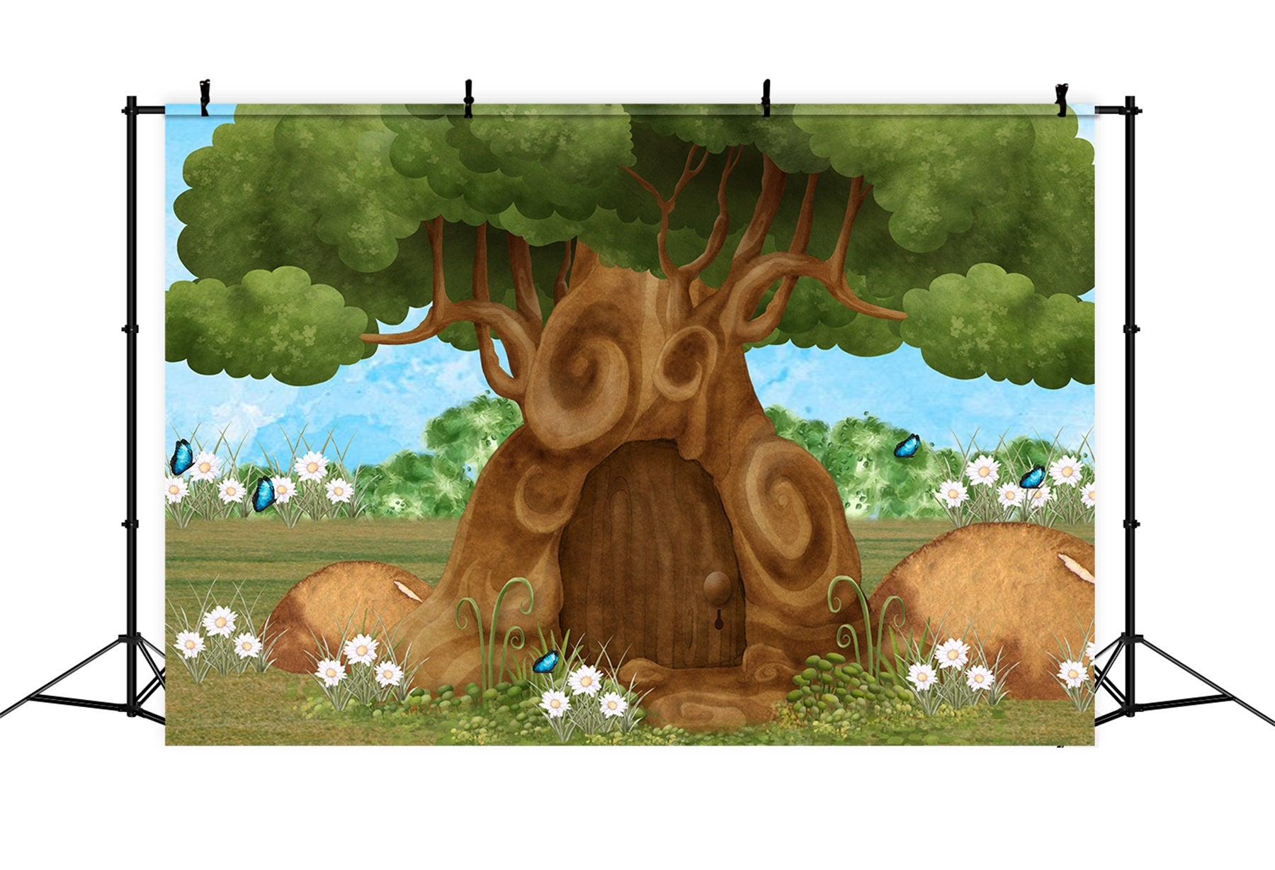 Backdrop For Kids Enchanted Tree Door Daisy Garden Butterfly Backdrop By Magali
