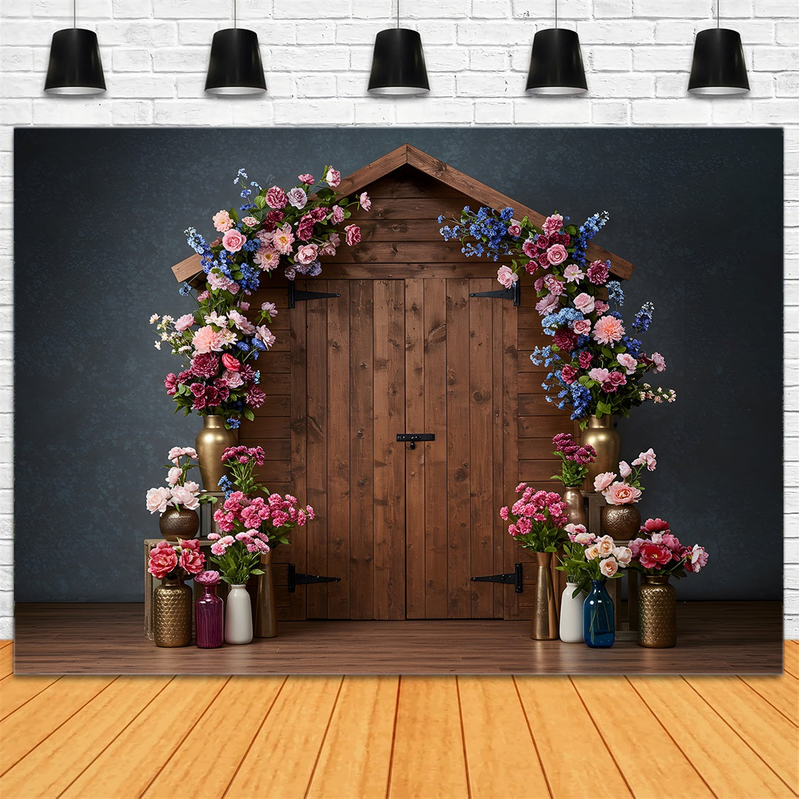 Happy Mothers Day Backdrops Pink Blue Barn Door Mother Day Photo Backdrops By Magali