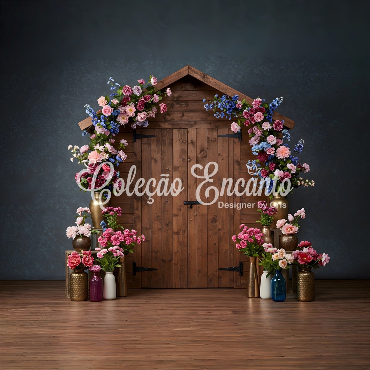 Happy Mothers Day Backdrops Pink Blue Barn Door Mother Day Photo Backdrops By Magali
