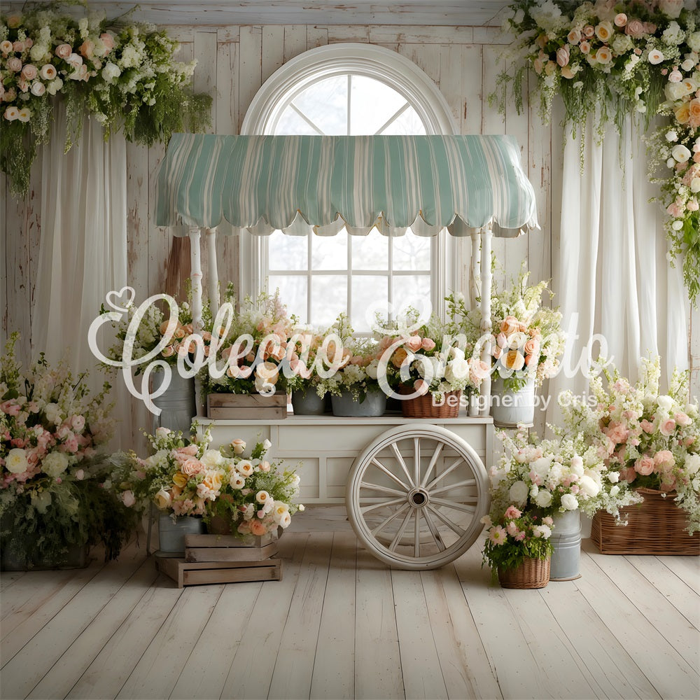 Easter Window Spring Light Backdrop Bloom Cart White Window Easter Backdrop By Magali
