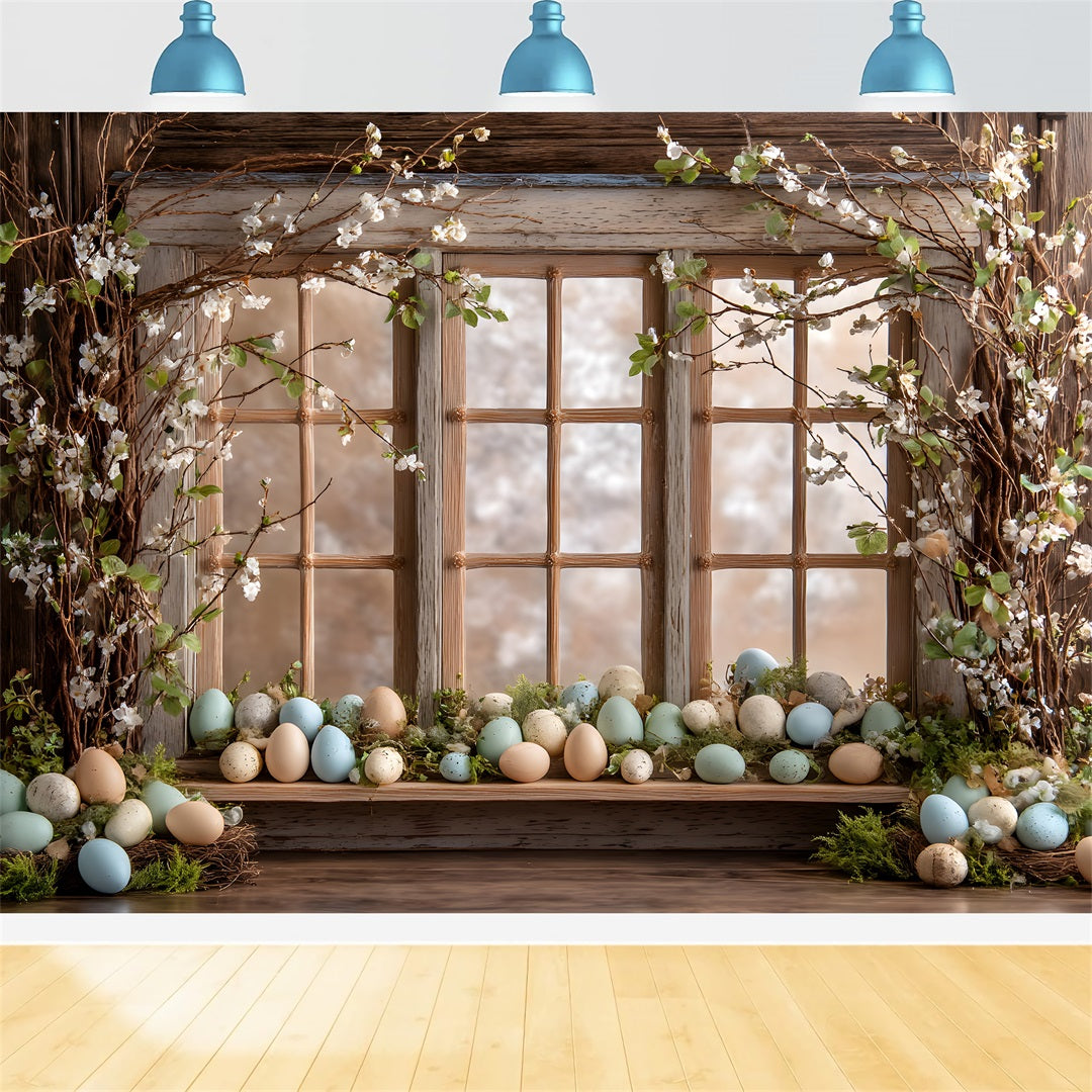 Egg Backdrop Rustic Window Flower Blooms Backdrop Ideas For Easter Pictures By Magali