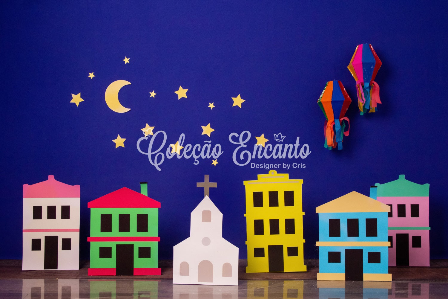 Childrens Photo Backdrops Paper Village Starry Night Moon And Stars Backdrop By Magali