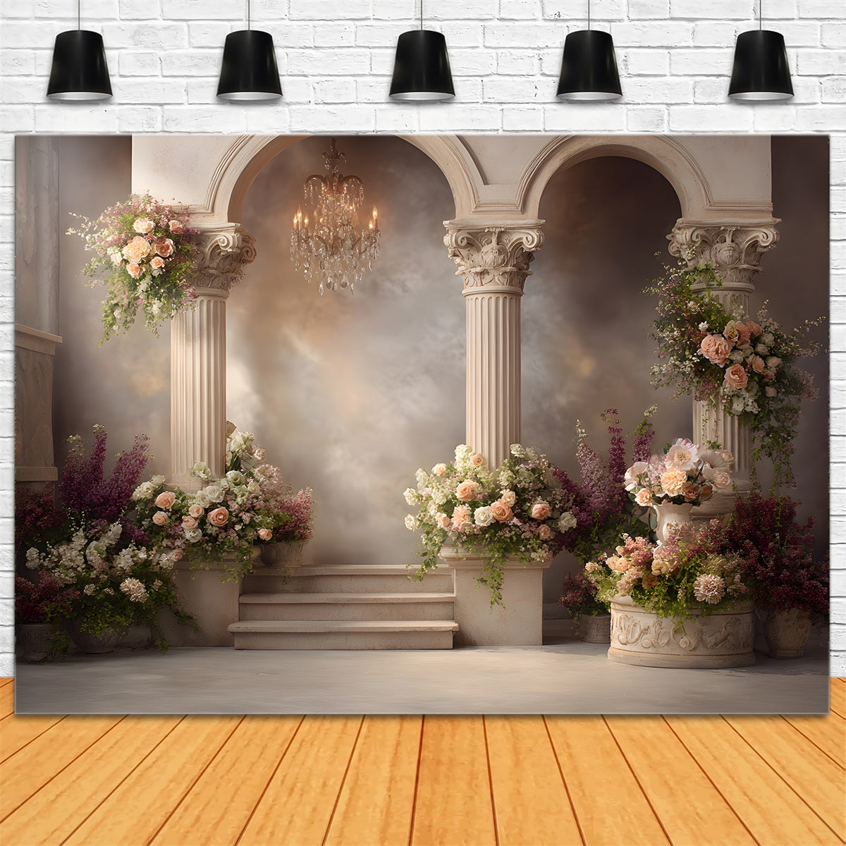 Mother's Day Backdrop Ideas Classical Stone Columns Floral Mothers Day Backdrop Ideas By Magali
