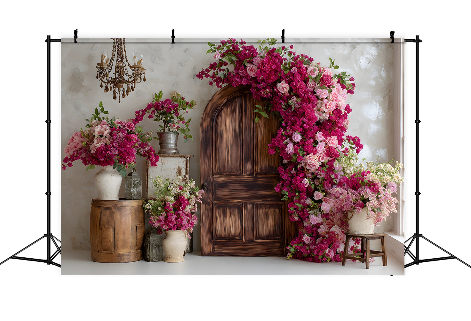 Mothers Day Photo Backdrop Bougainvillea Door Frame Floral Backdrop For Mothers Day By Magali