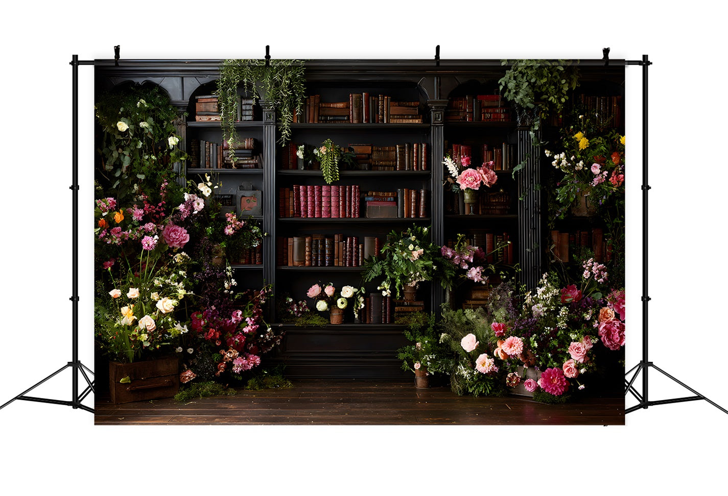 Backdrop Mothers Day Bookshelf Floral Blooms Photo Booth Mother's Day Backdrop Ideas By Magali