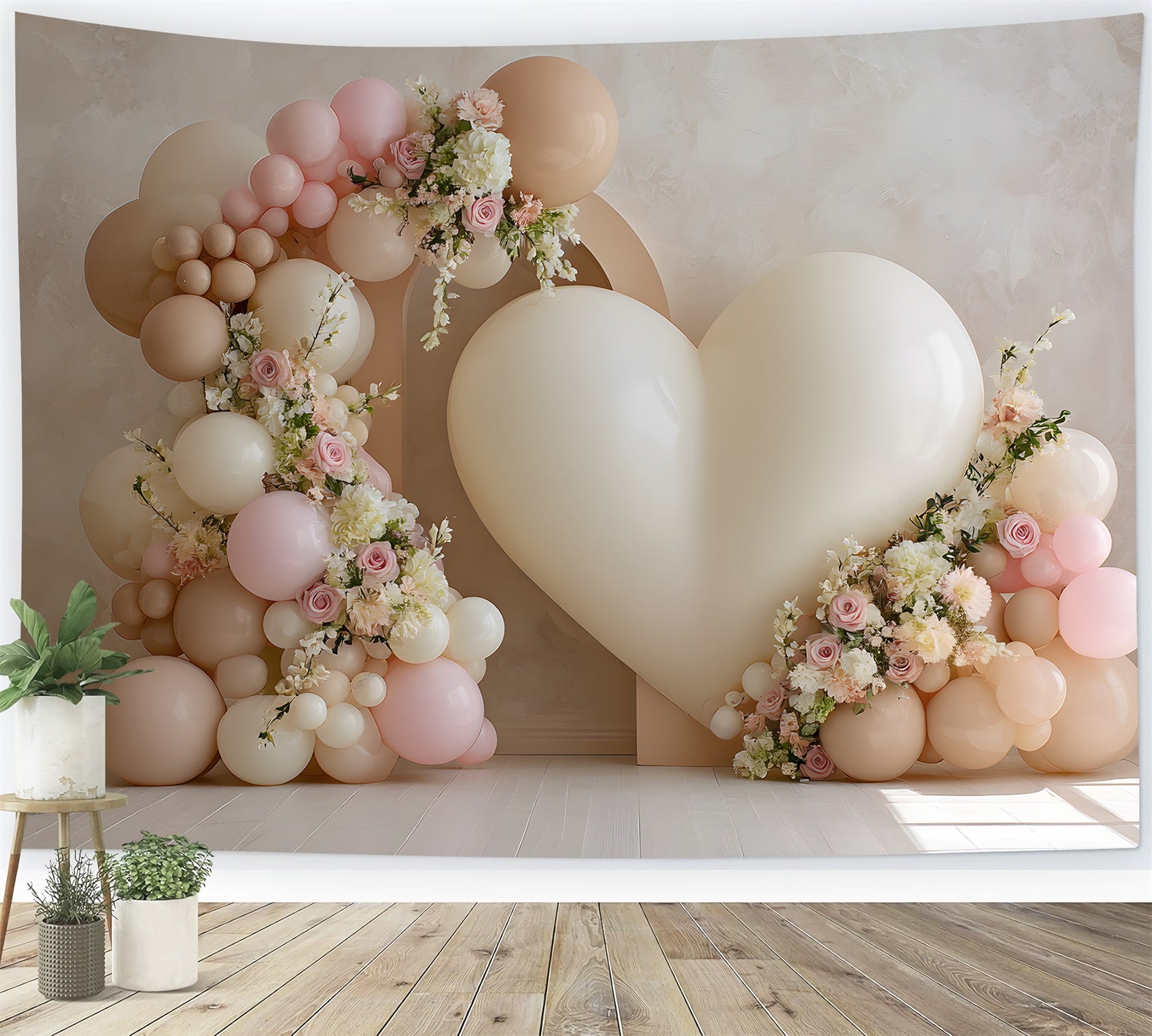 Mothers Day Balloon Backdrop Love Heart Roses Flowers Photo Booth Mothers Day Backdrop By Magali