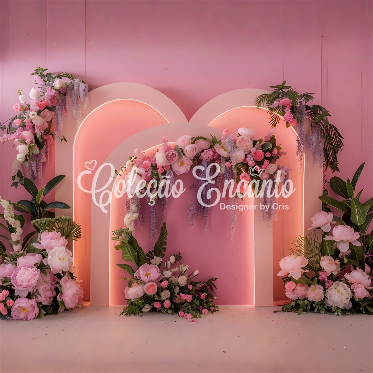 Mother's Day Photography Backdrops Pink Neon Floral Arch Mother's Day Backdrop Ideas By Magali