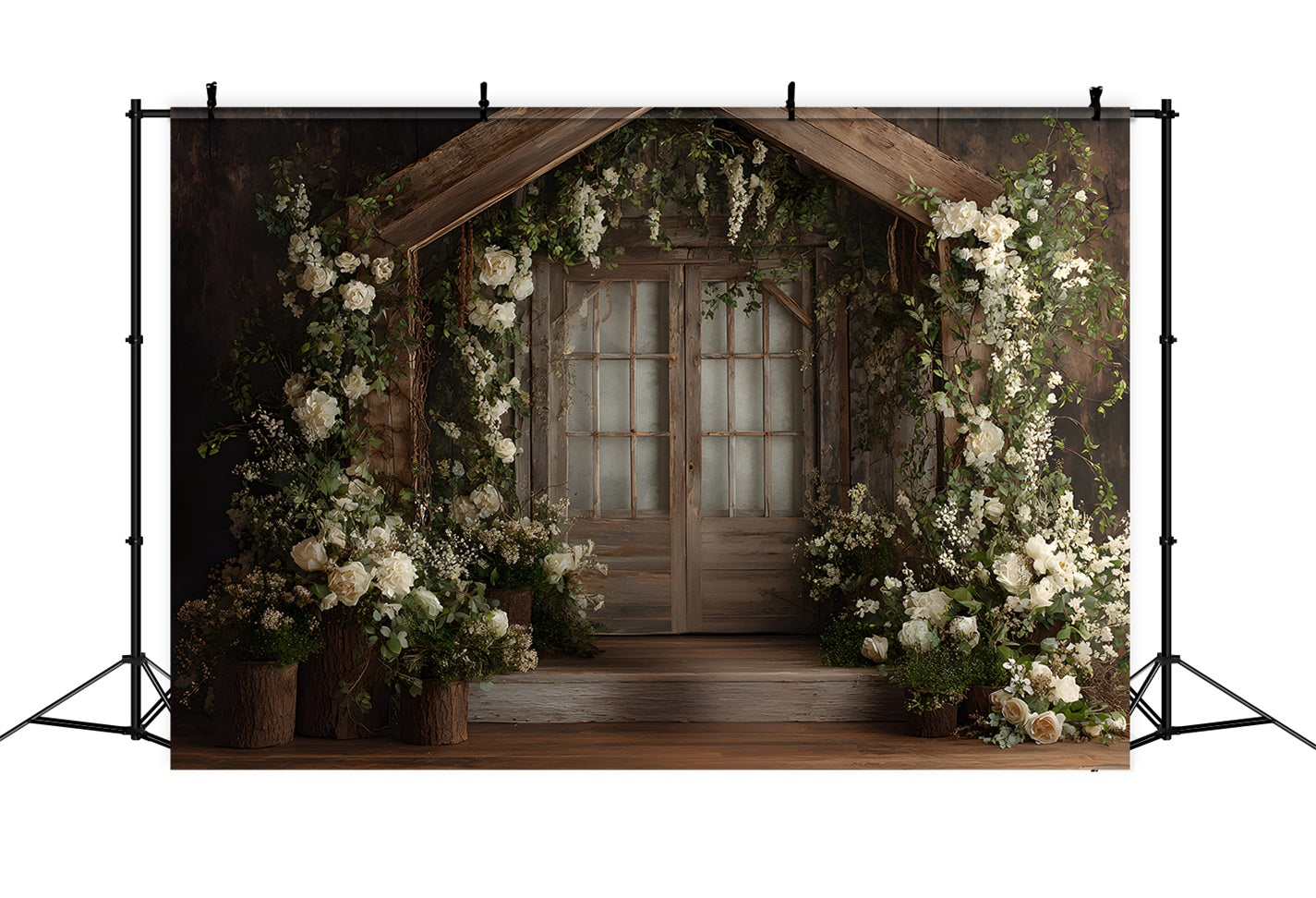 Mothers Day Photo Booth Backdrops Wooden Doorway Fresh Flowers Mother Day Backdrop By Magali