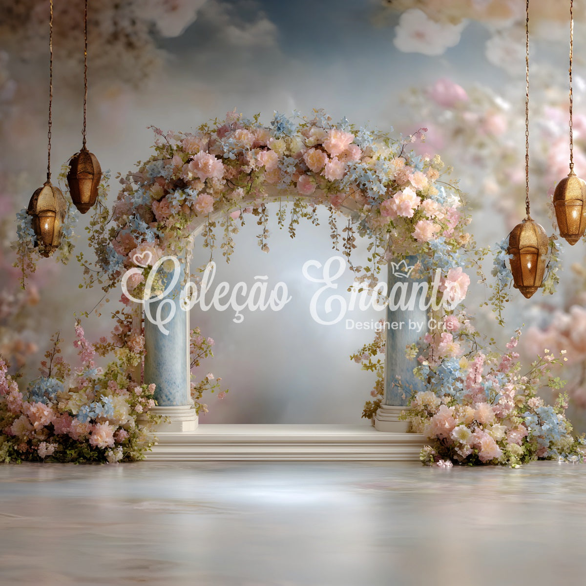Mother's Day Backdrop Ideas Pastel Flower Garland Arch Happy Mother's Day Backdrop Ideas By Magali