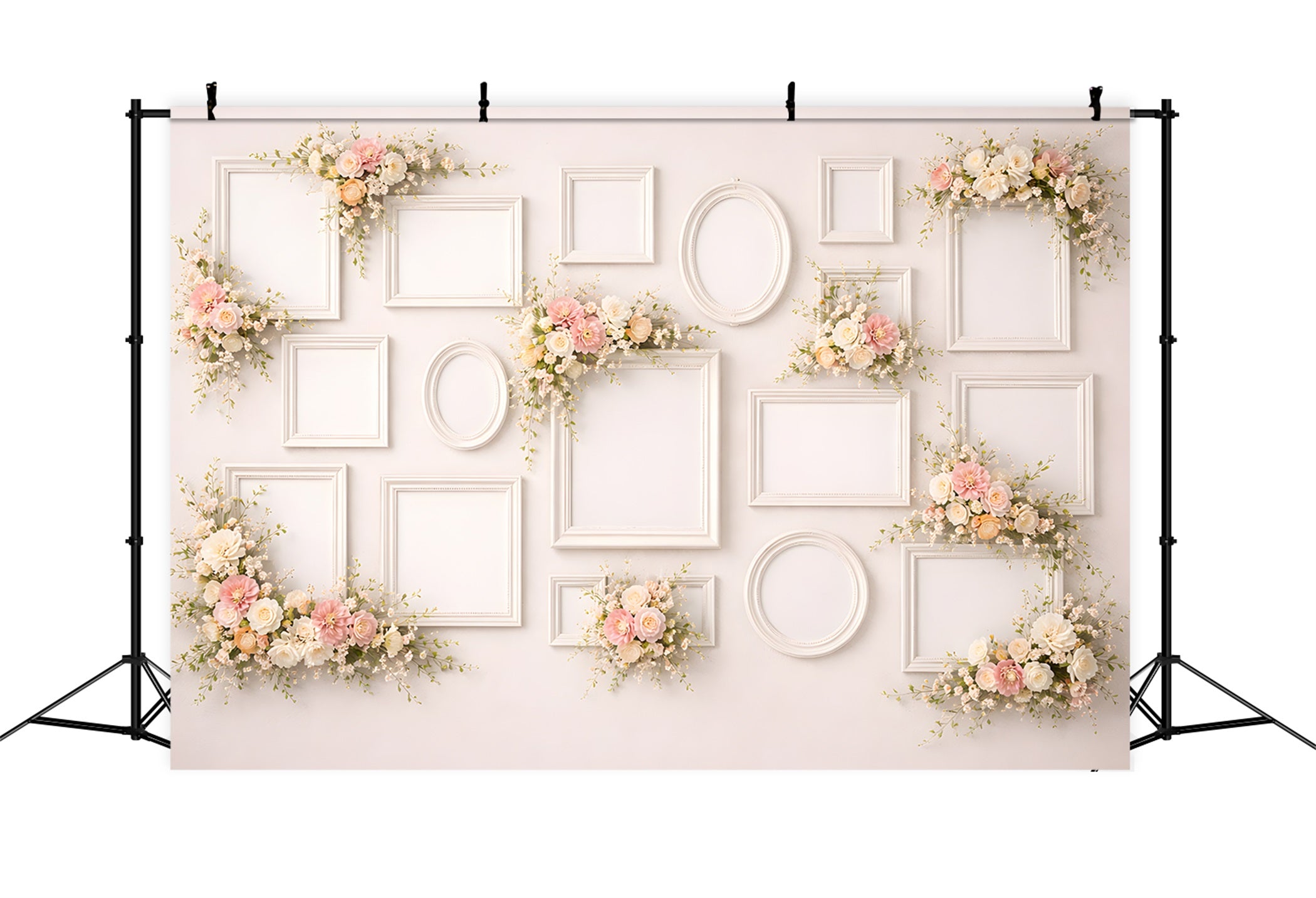 Mother's Day Backdrop Ideas Pastel Floral Frame Gallery Wall Photo Booth Mothers Day Backdrop By Magali