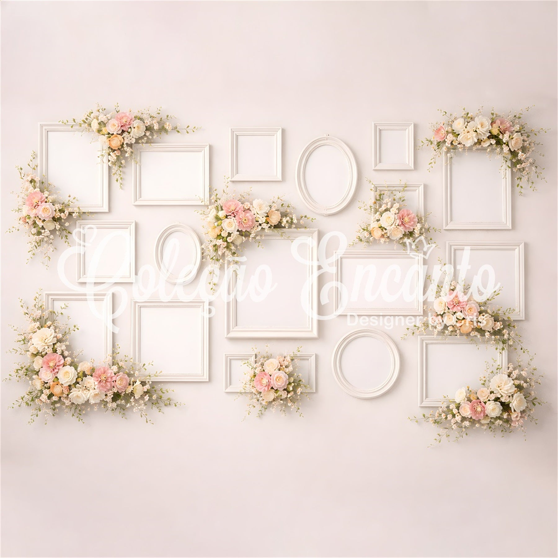 Mother's Day Backdrop Ideas Pastel Floral Frame Gallery Wall Photo Booth Mothers Day Backdrop By Magali