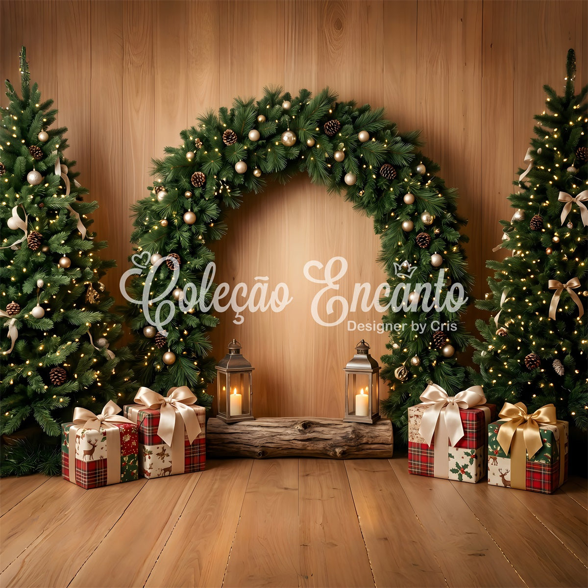 Diy Christmas Backdrop Ideas Woodland Pine Arch Gift Christmas Backdrops For Photos CEM65-194