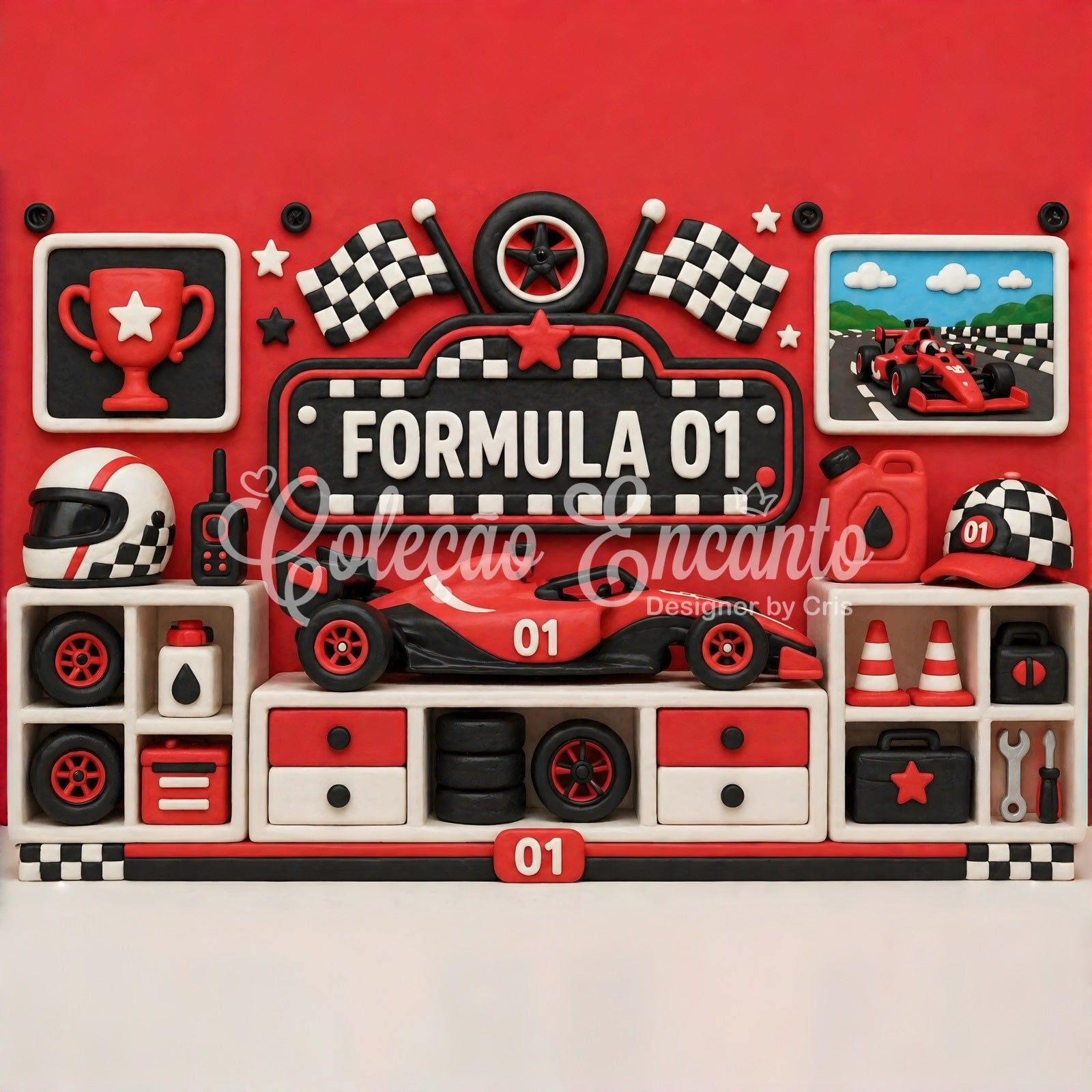 Newborn Backdrops for Photography Red Formula Racing Trophy Wall Kids Backdrop Ideas CEM65-23