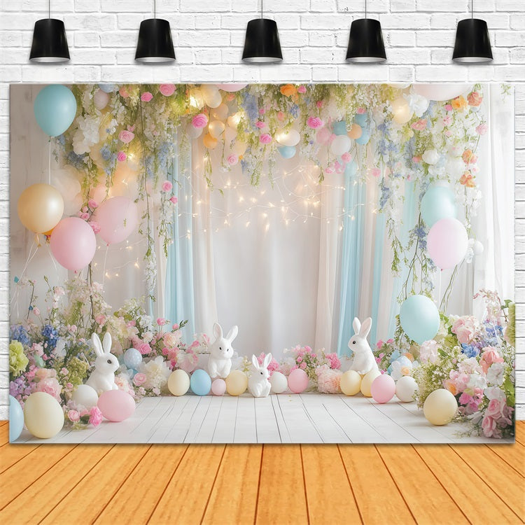 Easter Backdrop Floral Vine Balloon Backdrop CJJ-161