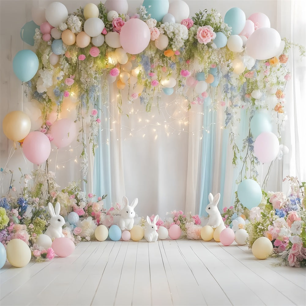 Easter Backdrop Floral Vine Balloon Backdrop CJJ-161