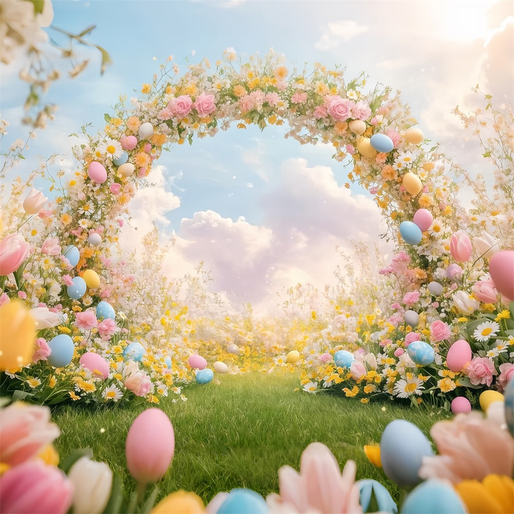 Easter Photo Backdrop Fantasy Arch Floral Backdrop CJJ-163