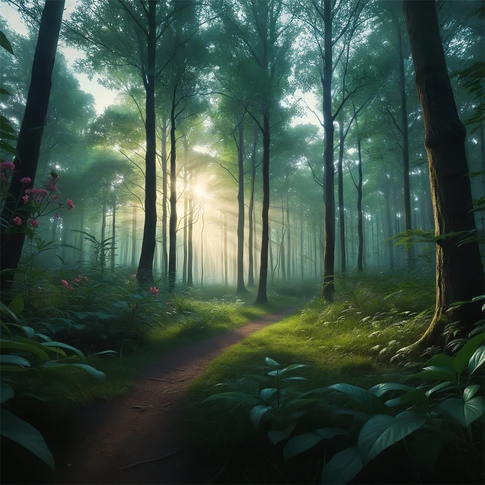 Woodland Backdrops Tranquil Sunbeam Woodland Path Backdrop CJJ2-130