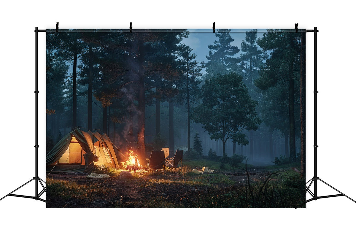 Forest Backdrop Ideas Twilight Glow Tent Wilderness Backdrop CJJ2-27