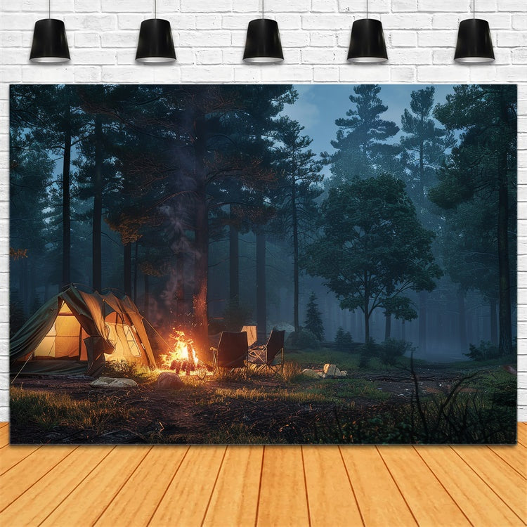 Forest Backdrop Ideas Twilight Glow Tent Wilderness Backdrop CJJ2-27