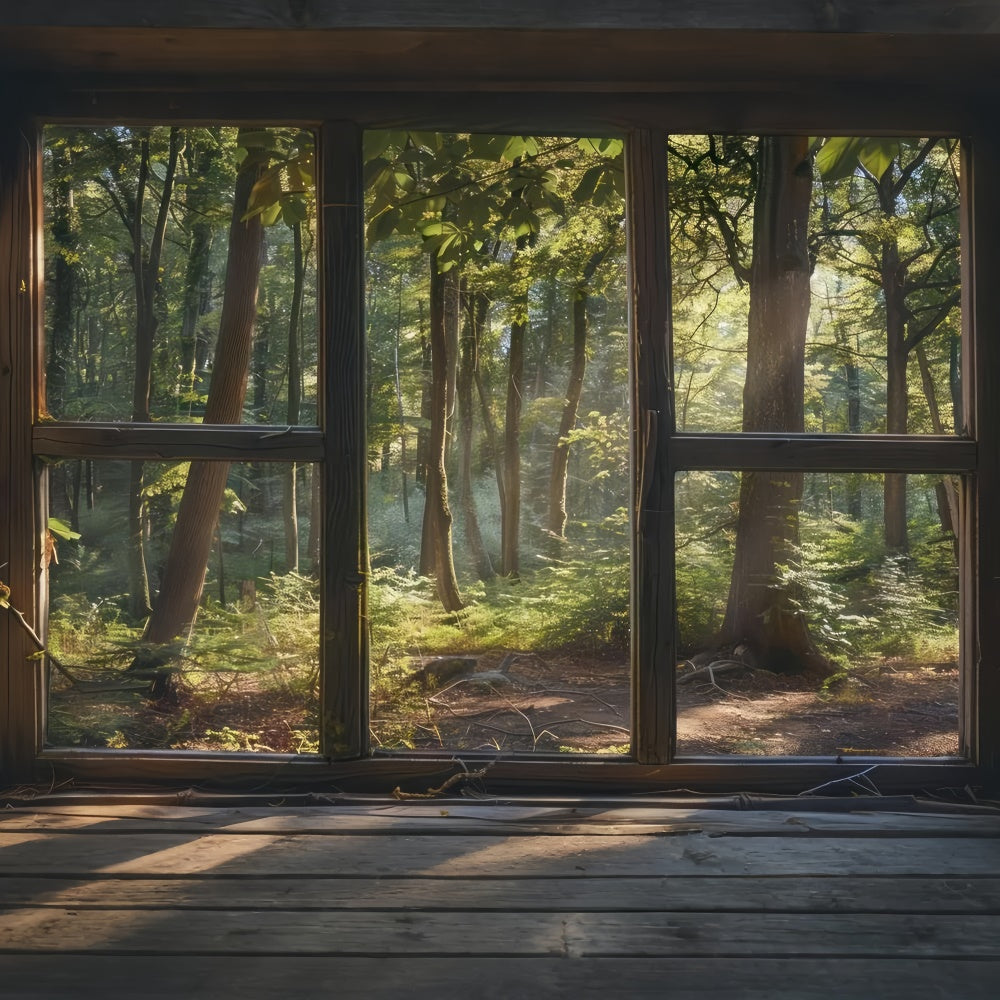 Woodland Backdrops Tranquil Woodland Window Scene Backdrop CJJ2-30