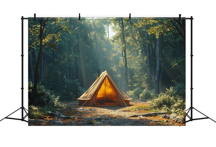 Wilderness Backdrop Serene Deep Woods Camping Backdrop CJJ2-42