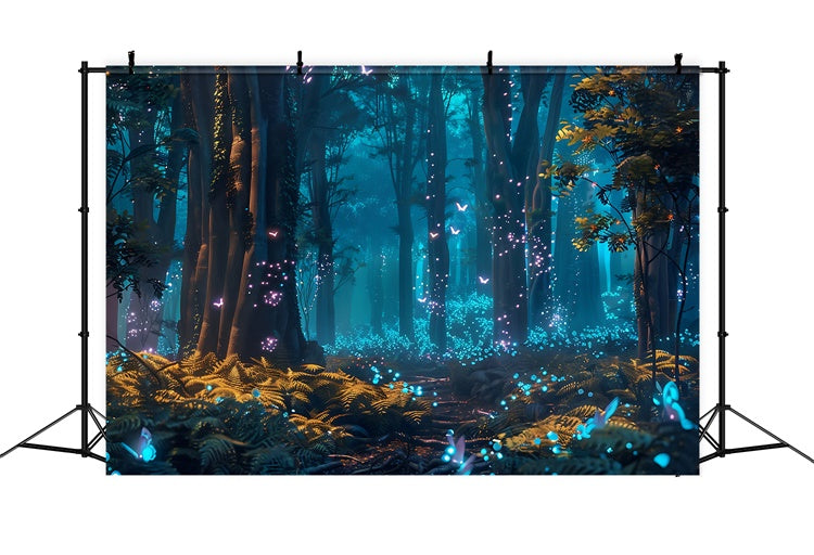 Forest Backdrop Ideas Dreamy Firefly Moonlit Woods Backdrop CJJ2-43