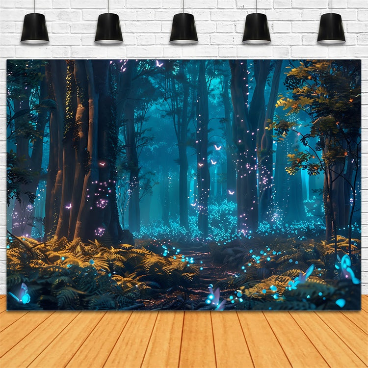 Forest Backdrop Ideas Dreamy Firefly Moonlit Woods Backdrop CJJ2-43