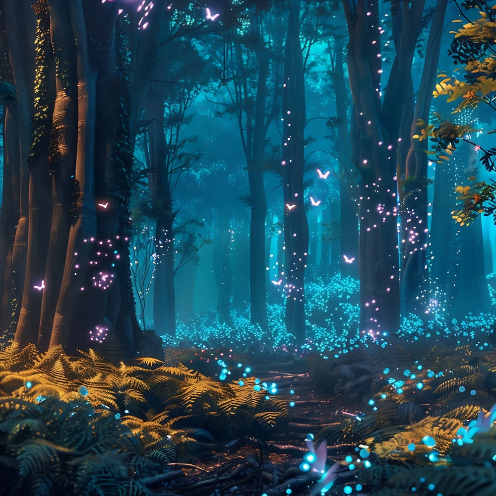 Forest Backdrop Ideas Dreamy Firefly Moonlit Woods Backdrop CJJ2-43